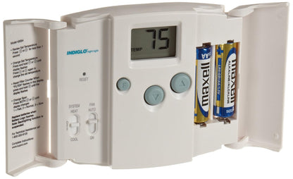 Supco 43054 Termostatos electrónicos digitales de pared con luz de fondo azul, de 45 a 95 grados F, 20-30 VCA