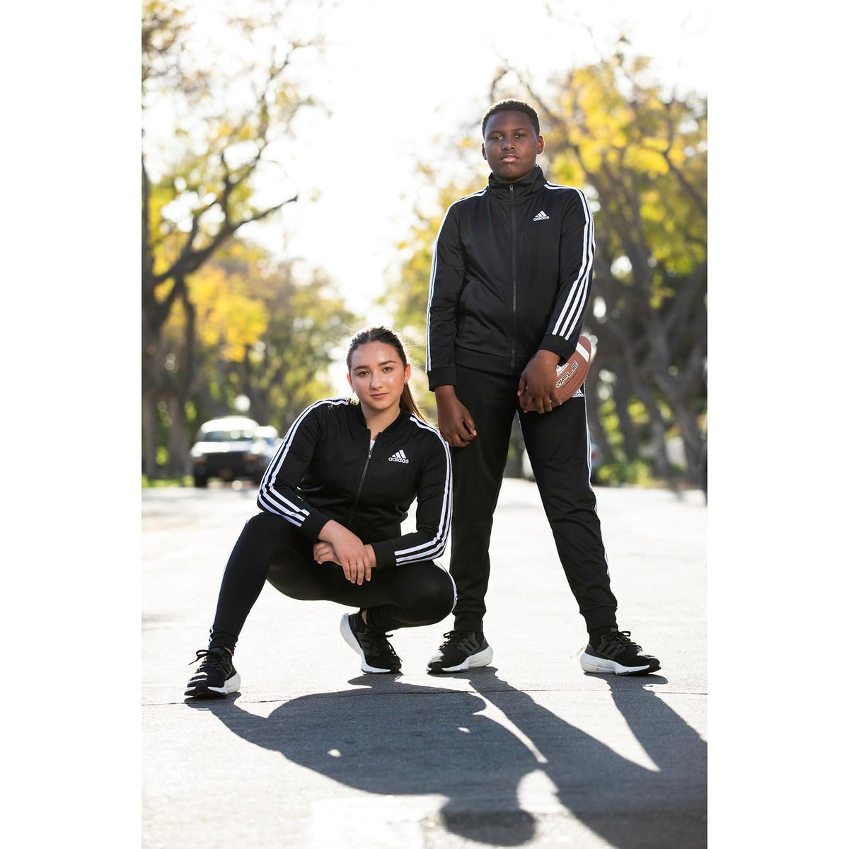 adidas Chaqueta bomber de tricot para niñas grandes