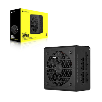 Corsair RM650 ATX 3.1 650W Fuente de Alimentación - Eficiencia 80 Plus Gold - Bajo Ruido - Modo Zero RPM - Totalmente Modular - Negro