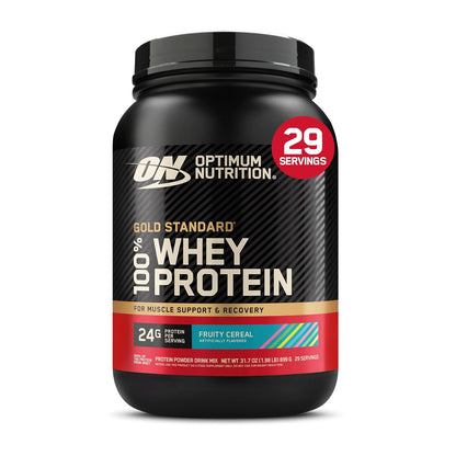 Optimum Nutrition Gold Standard 100% Whey Proteína Aislada en Polvo - Fruity Cereal - 907 g (Paquete de 1)