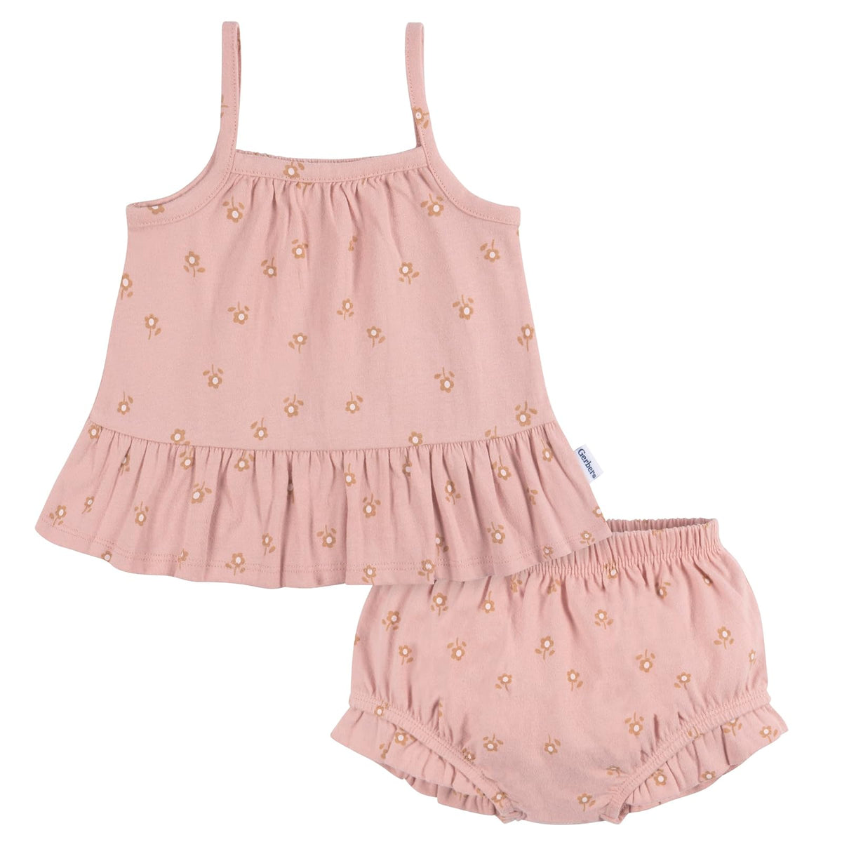 Gerber Sleeveless Tunic Top and Diaper Cover Set Juego de túnica y funda para pañales de 2 piezas bebés niñas