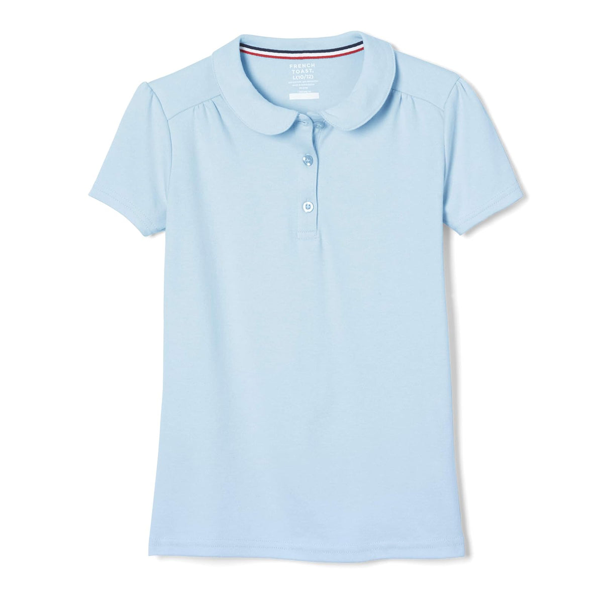 French Toast Polo Manga Corta Cuello Peter Pan para Niña - 10 - Light Blue