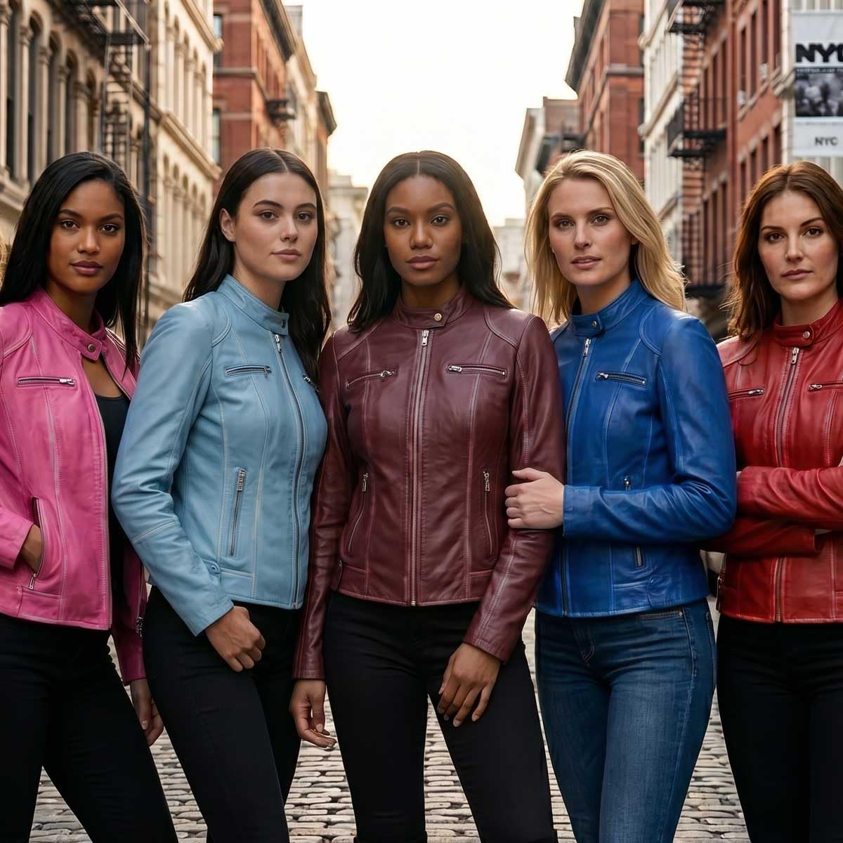 Milwaukee - chamarra de piel para mujer, color negro