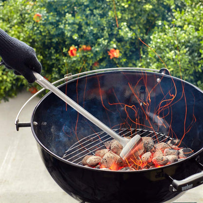 Weber - Disponible Rastrillo para asar carbón Stephen Products 7649 de 21 x 4 pulgadas, plateado