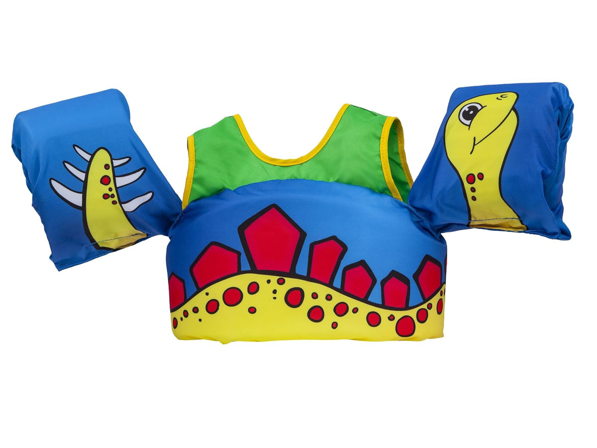 Body Glove Paddle Pals - Chamarra para Aprender a Nadar, Chaleco Salvavidas, el más Seguro de EE.UU. Ayuda para Aprender a Nadar, aprobada por la Guardia Costera - Nadar con dinosaurios