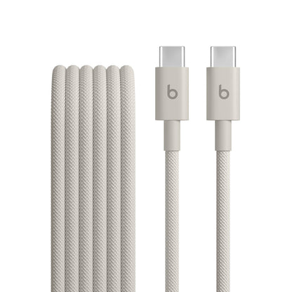 Beats Paquete de 2 Cables USB-C a USB-C Trenzados, 1.5 m - Gris enérgico - (1.5 m)