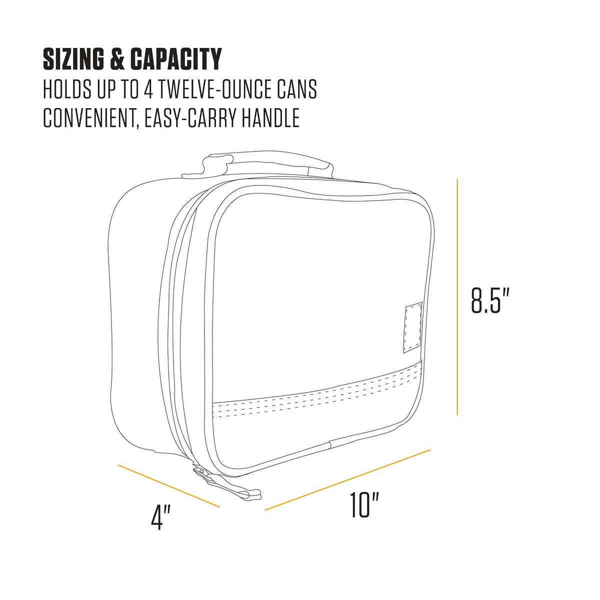 Carhartt - Enfriador de almuerzo aislado para 4 latas, totalmente aislado, duradero y resistente al agua