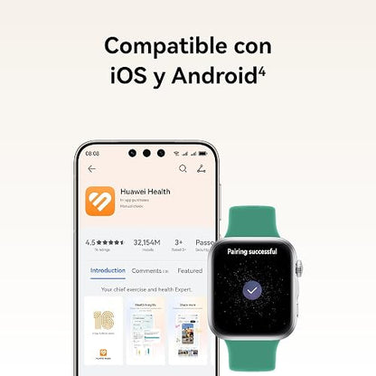 HUAWEI Watch FIT 5 Smartwatch con GPS, Verde | Hasta 10 días de batería, Miniejercicios, Gestión Avanzada de la Salud, Monitor de frecuencia cardíaca, SPO₂, iOS y Android