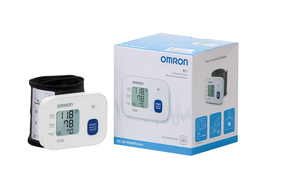OMRON Baumanómetro automático de muñeca RS1 (HEM-6160-E) compatible con app OMRON connect