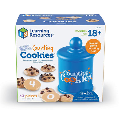Learning Resources Smart Counting Cookies, 13 Piezas, 18 Meses +, Juegos de Imitacion, Alimentos de Juguete, Galletas de Juguete, Comida de Juguete para niños