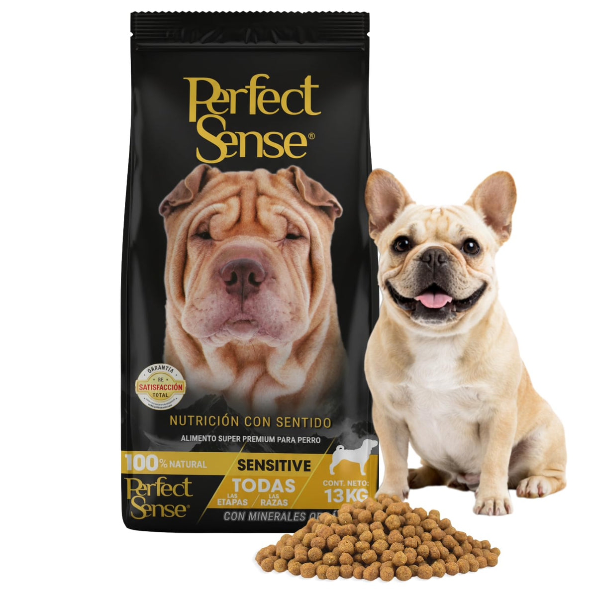 Perfect Sense Sensitive Alimento Seco para Perro Adulto Piel y Digestión Sensible, Salmón y Pollo - 13 KG