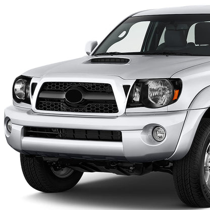 DNA Motoring HL-OH-TTAC05-BK-AM Par de Faros Delanteros para Toyota Tacoma 05-11 Carcasa Negra Reflector Ámbar