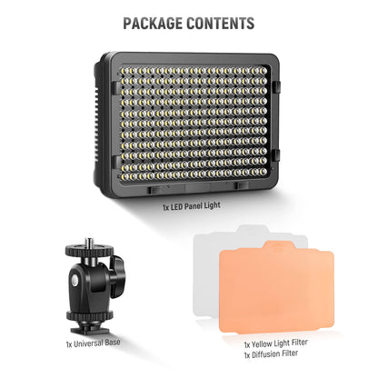 NEEWER on Camara Luz de Video Foto Regulable 176 LED Panel con 1/4" Rosca | Compatible con Nikon Sony y Other DSLR Camaras, 5600K (Bateria Not Included)