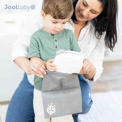 Jool Baby Asiento orinal de viaje plegable para niños, se adapta a inodoros redondos y ovalados, ventosas antideslizantes, incluye bolsa de viaje gratis (Blanco)