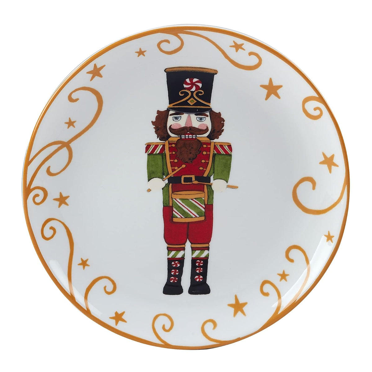 Cascanueces mágicos certificados International Holiday - Platos de postre y ensalada de 9 pulgadas, multicolor, mediano, juego de 4