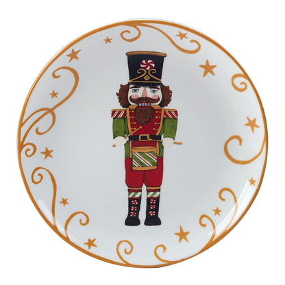 Cascanueces mágicos certificados International Holiday - Platos de postre y ensalada de 9 pulgadas, multicolor, mediano, juego de 4