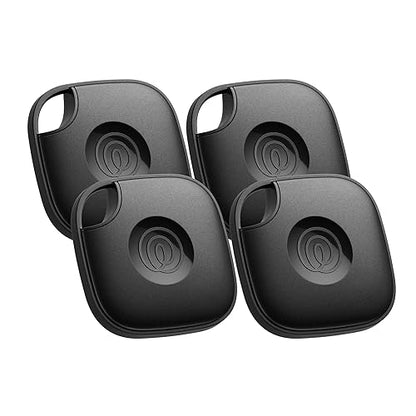 Life360 Tile - Localizador Bluetooth, localizador de Llaves y localizador de Objetos para Llaves, Bolsos y Mucho más.Compatible con iOS y Android. Paquete de 4 (Negro)