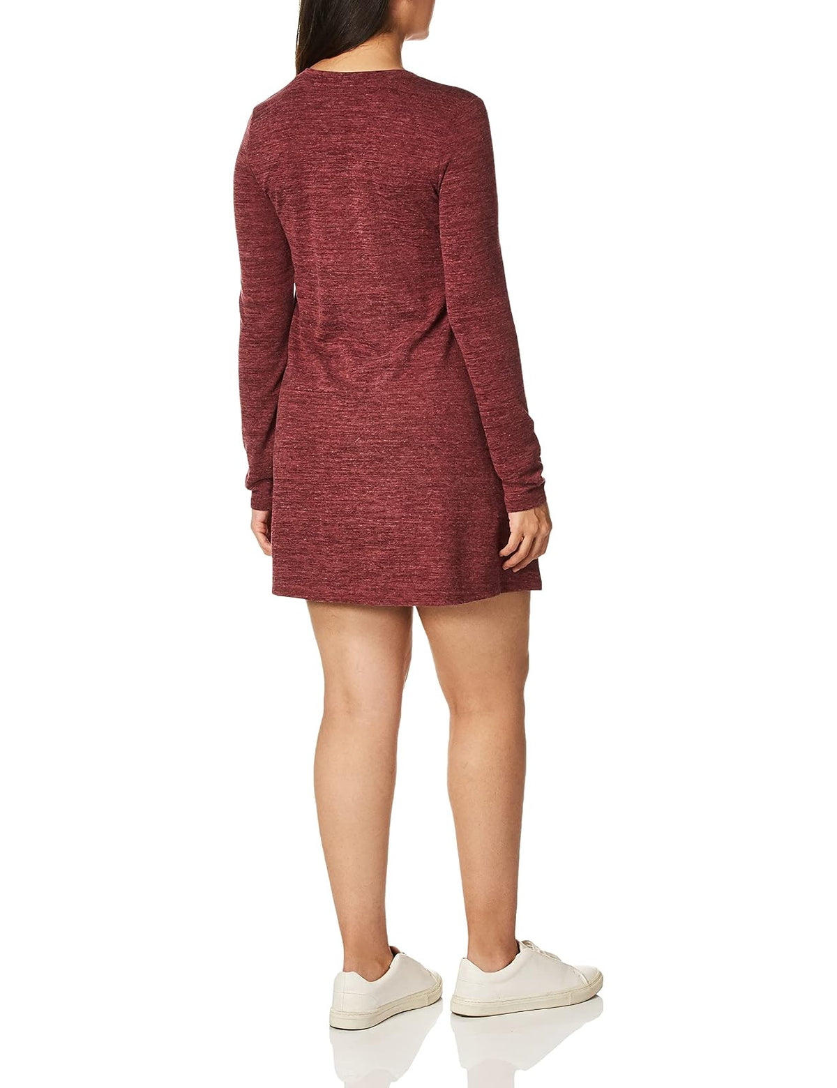 BCBGeneration Vestido de Manga Larga para Mujer, Rojo, Multi Color, M