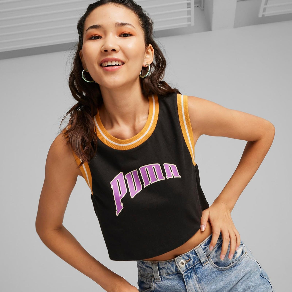 Puma Playera Corta Team, Mujer, Negro, Chico