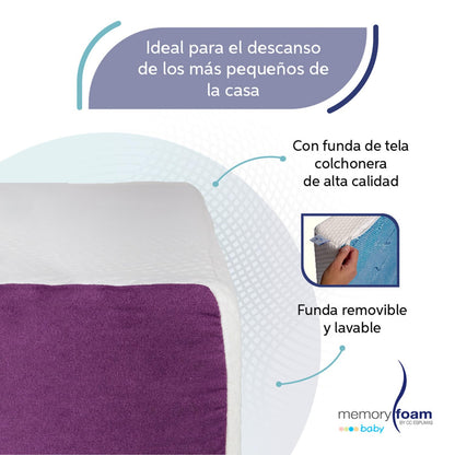 MEMORY FOAM BABY | Colchón de Cuna Para Bebé Baby Good – Firmeza Media/Suave - 140 x 95 x 15 cm – Hecho de Espuma de Poliuretano