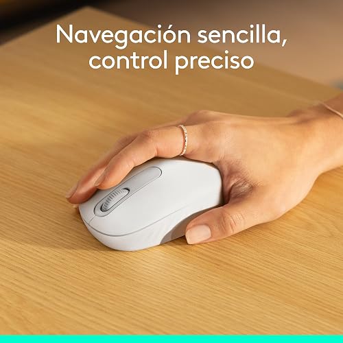 Logitech M196, Mouse inalámbrico Bluetooth, Mouse Compacto y portátil para laptops, Tablets y más, batería con duración de 12 Meses, Compatible con PC y Mac, Windows y macOS - Blanco