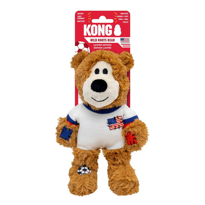 Kong Wild Knots Bear Juguete de Peluche para Perro con Playera de Selección - USA