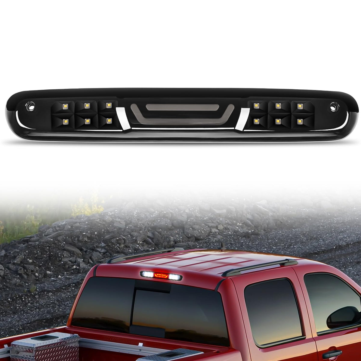 Nilight Luz LED de Tercera Parada, Ajuste Específico por Vehículo - Chevy - GMC 2007-2013