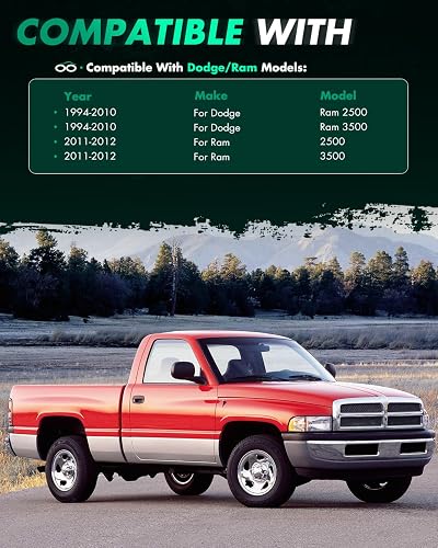 SCITOO - 2 espaciadores de Rueda de 2 Pulgadas de 8 x 6.5 Pernos 9/16 121 mm 8 lengüetas espaciadores de Rueda para Ram 3500 2500 para Dodge Ram 3500 Ram 2500 | Espaciadores de rueda para Ram 3500 2500 para Dodge Ram 3500 Ram 2500
