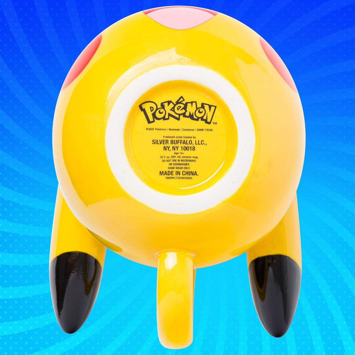 Silver Buffalo Pokemon Pikachu Wink - Taza esculpida 3D