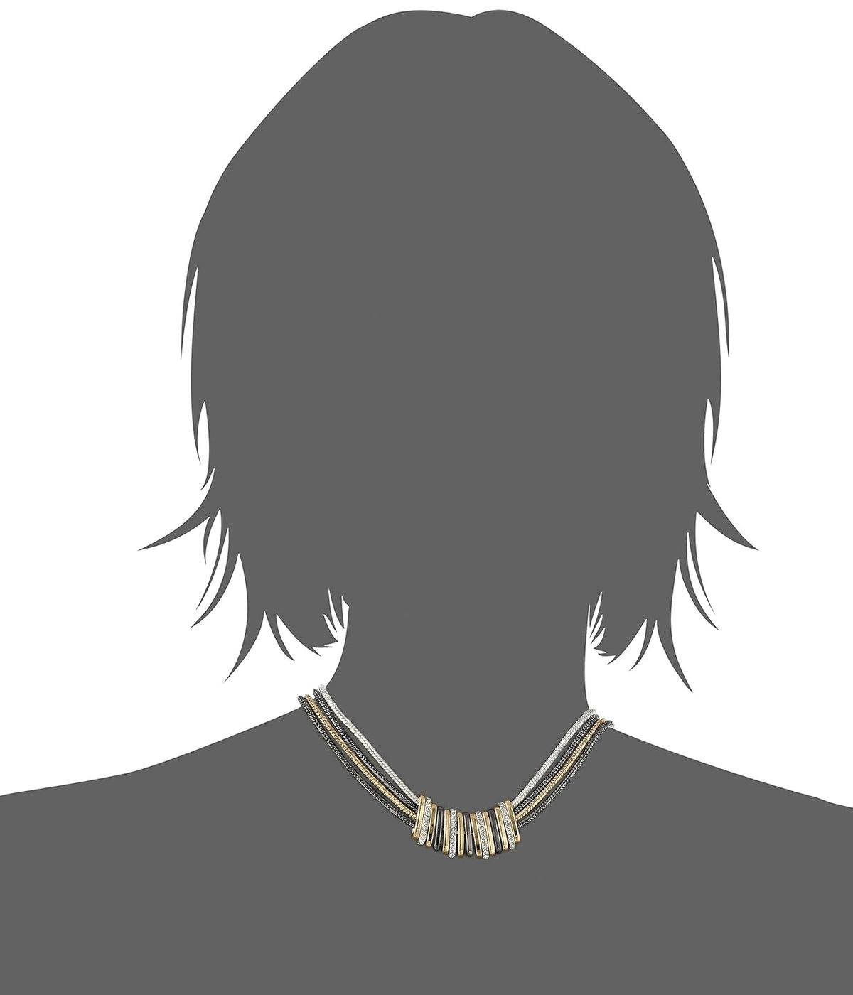 NINE WEST - Collar con babero frontal ajustable