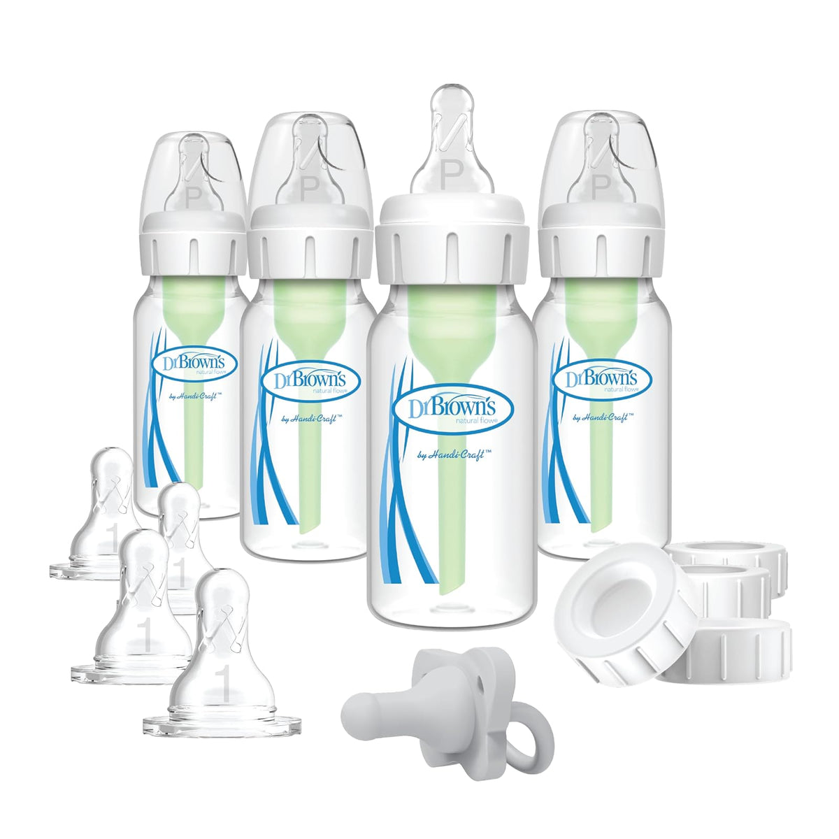 Dr. Brown's - Juego de biberones Options Slow Flow para bebés amamantados, 4 onzas