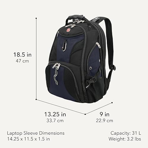 SwissGear 1900 Scansmart Tsa 17" Mochila para laptop Mochila para portátilUnisex adulto