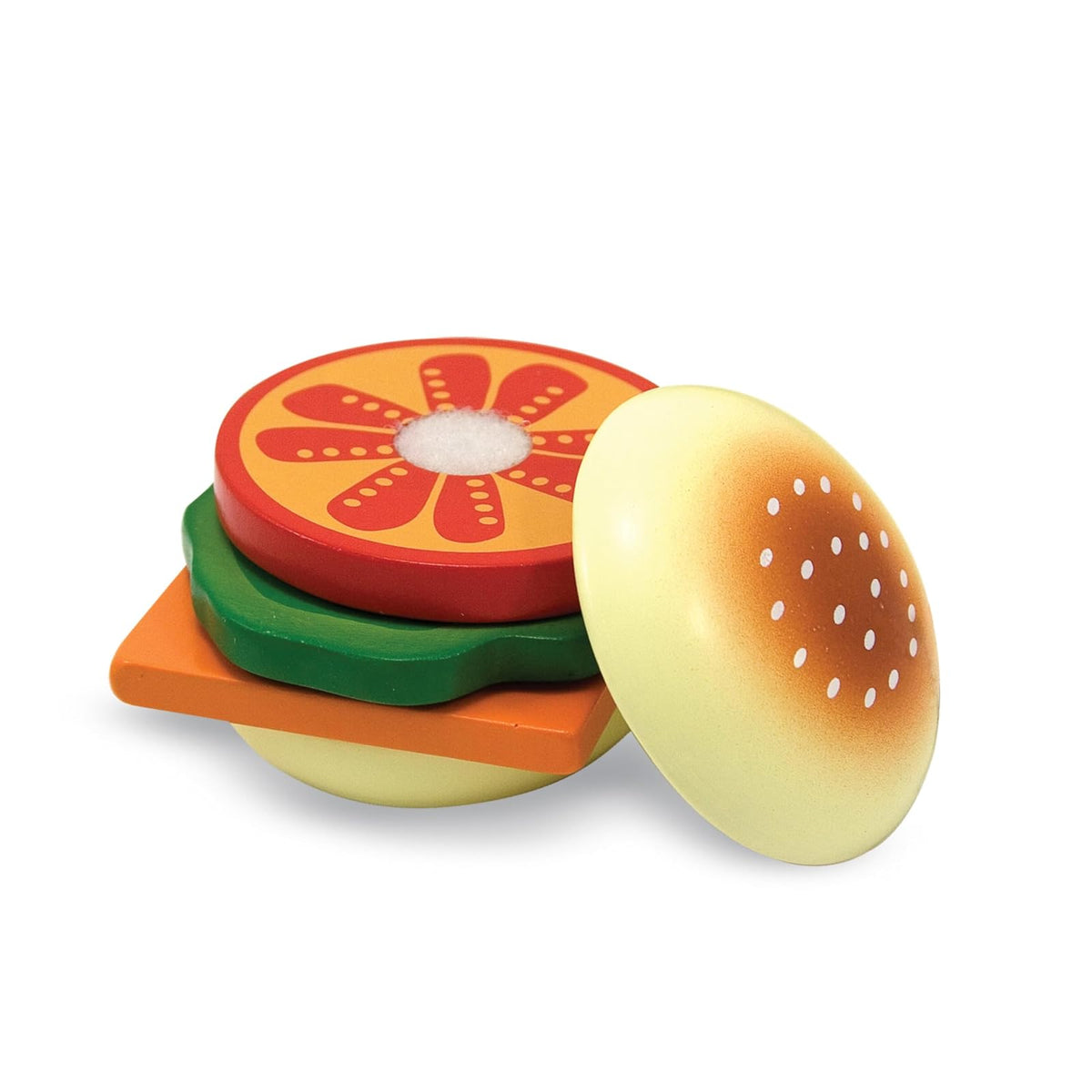 Melissa & Doug Juego para Hacer Sándwiches, Comida de Juguete, Juguete de Madera, Juego de Imitación (16 Piezas)
