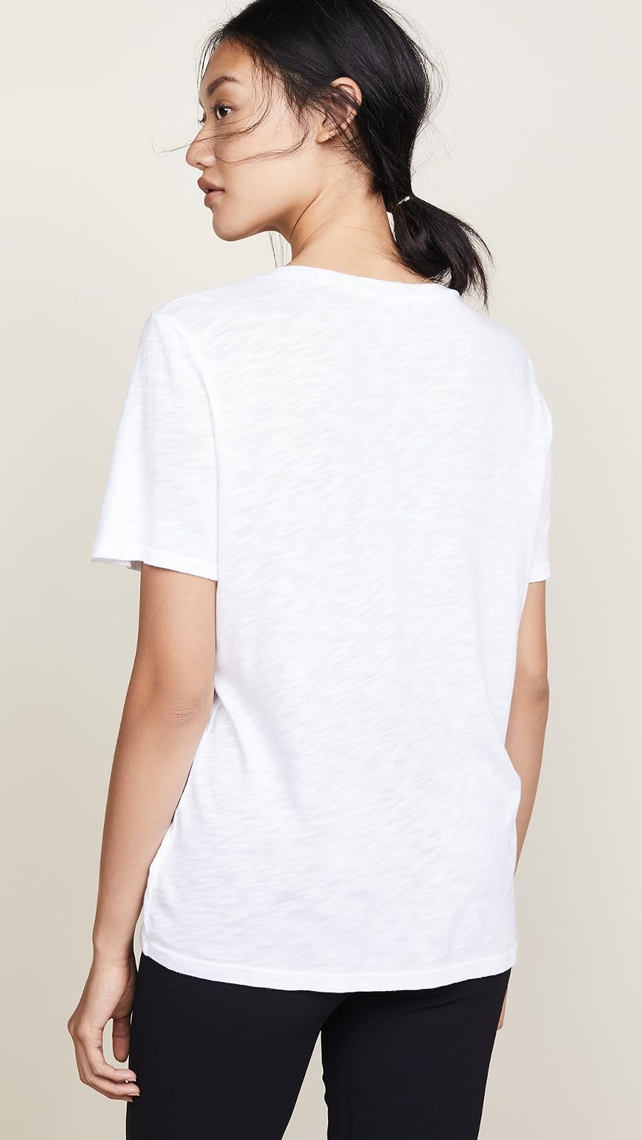 Splendid Playera de Manga Corta con Cuello en V. Camiseta para Mujer