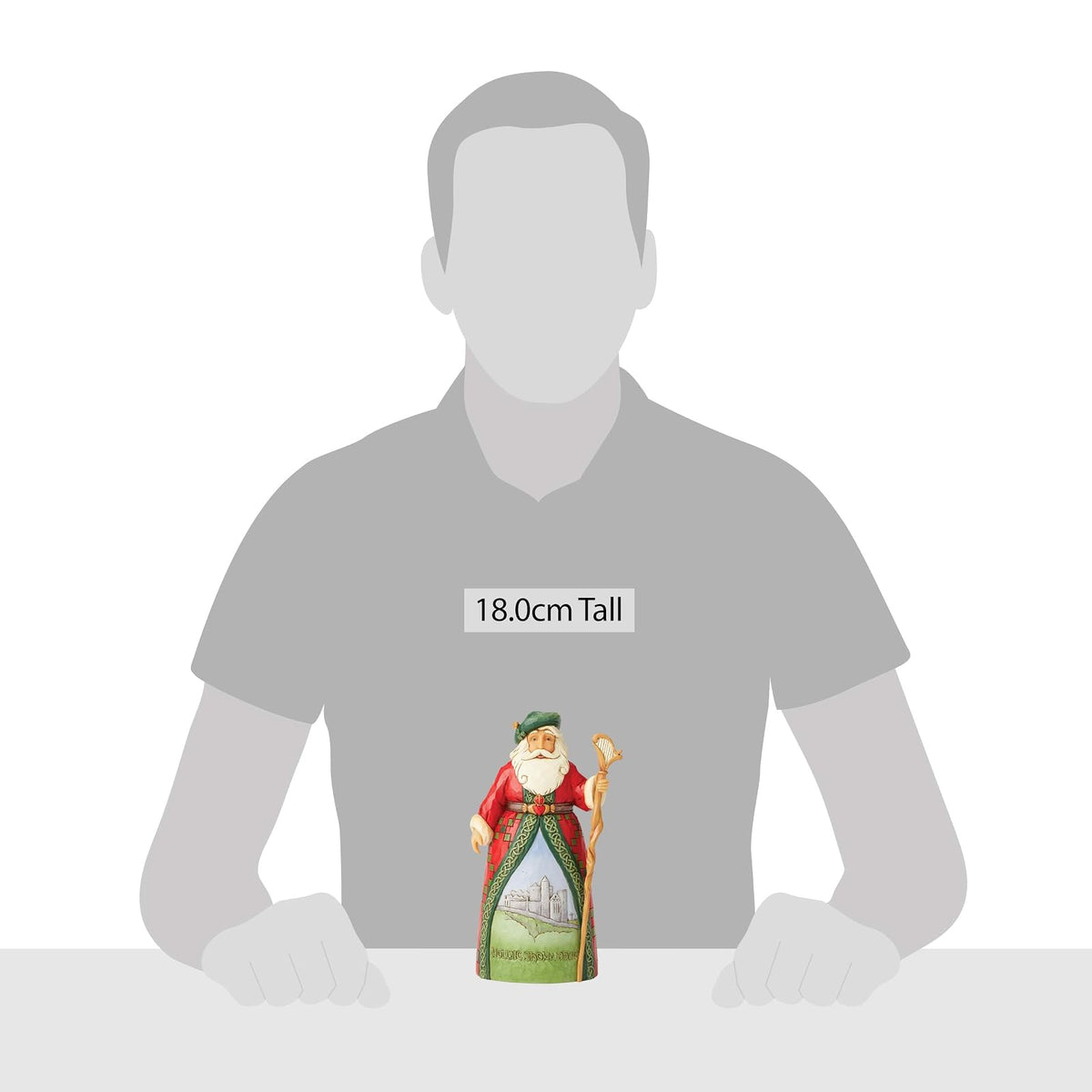 Enesco Jim Shore Heartwood Creek Santa's Around The World - Figura Irlandesa (2,1 cm), Multicolor