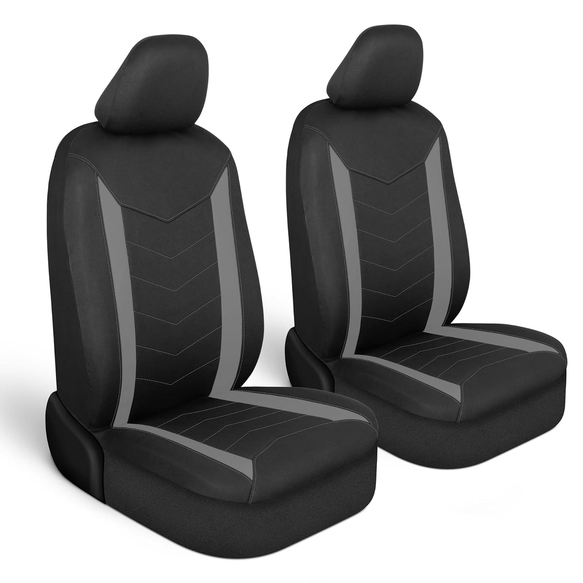 Motor Trend Funda de Asiento de Automóvil de Neopreno Impermeable, Ajuste Universal, Negro y Gris