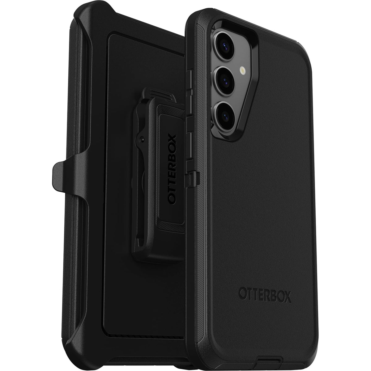 OtterBox Bleachers Defender Series Funda - Una Sola Unidad se envía en Bolsa de plástico, Ideal para Clientes de Negocios, Negro, Resistente y Duradero, con protección de Puerto, Incluye Soporte de