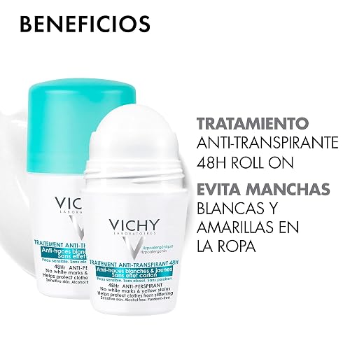 VICHY Desodorante Anti-transpirante y Anti-manchas Roll-On 48H Vichy Deos 50ml
