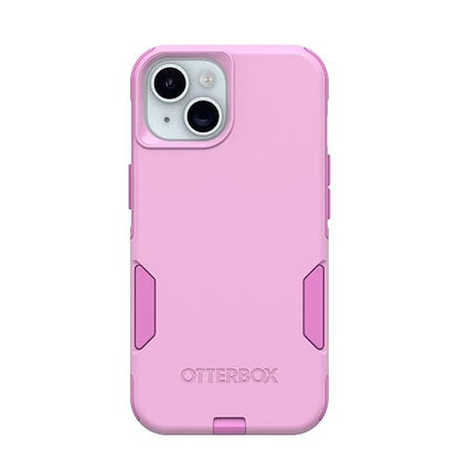 Otterbox Funda para iPhone 16E, Serie 15, 14 Y 13 Commuter - Run Wildflower (), Delgada Y Resistente, Apta para El Bolsillo, con Protección De Puertos Rosa