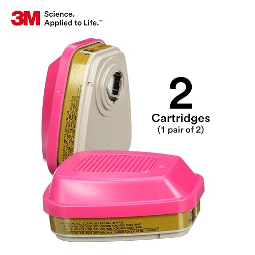 3M - Cartucho/filtro Multi Gas/Vapor 60926, protección respiratoria P100 (paquete de 2)