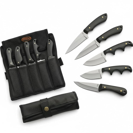 SZCO Supplies - Juego de cuchillos para pelar, 5 piezas, color negro