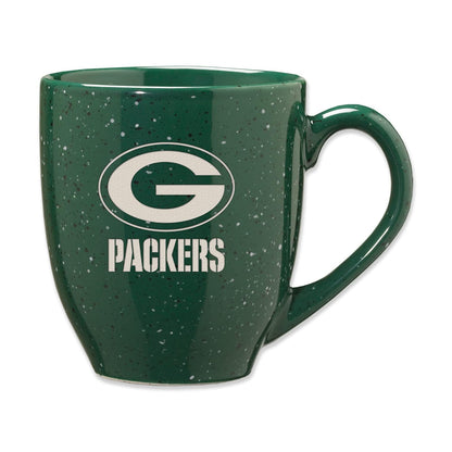 Rico Industries Taza de Cerámica NFL Grabada con Láser 16 oz - Green Bay Packers Green
