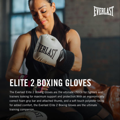 Everlast Elite 2 Boxing Gloves (Purple, 12oz)