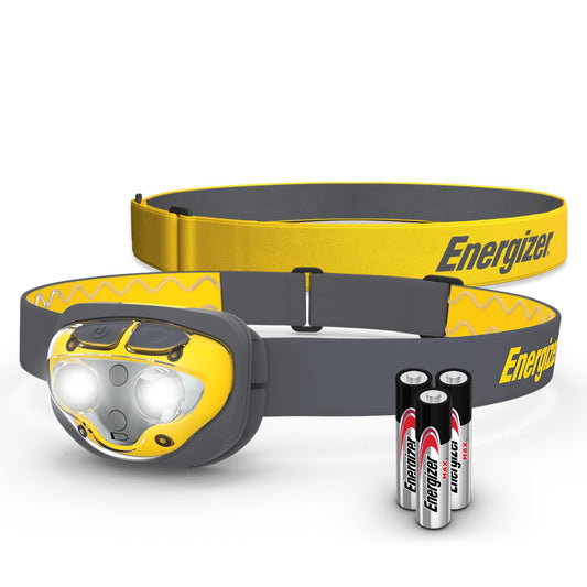 Energizer - Faro LED Pro360, diadema adicional incluida, IPX4 resistente al agua, luz principal de alto rendimiento para exteriores, camping, correr, tormenta, baterías incluidas