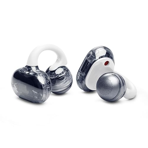 JBL Soundgear Clips - Auriculares inalámbricos de oído abierto, sonido dinámico con refuerzo de graves, comodidad durante todo el día, 4 micrófonos nítidos, llamadas claras 2.0 con algoritmo entrenado