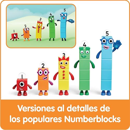 hand2mind Numberblock Friends One to Five Figures, Conjunto de Figuras de Acción Caricaturas, Figuras de Juguete, Conjuntos con Figuras de Acción, Pequeñas Figuras para Niños, Juguetes de Números