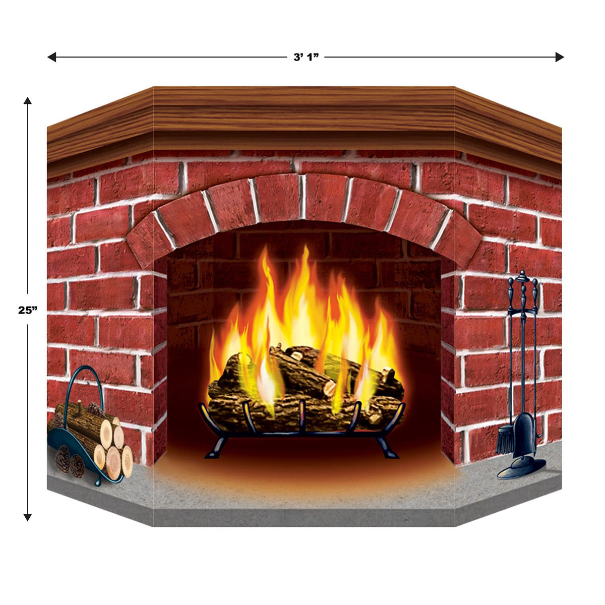 Beistle S22030AZ2 - Chimenea de ladrillo, Multicolor