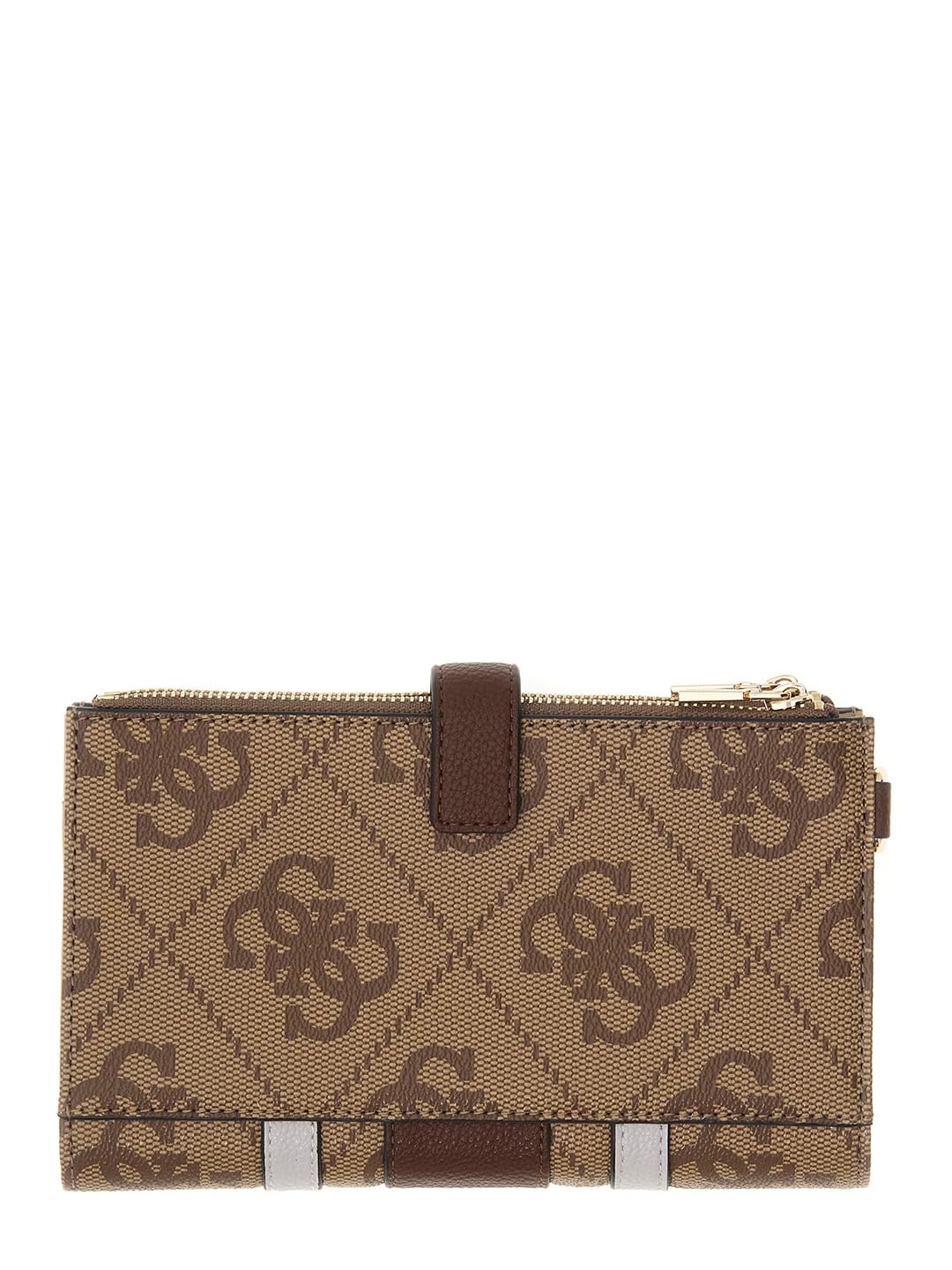 GUESS CARTERA LAUREL II SLG DBL ZIP ORGNZR MUJER CAFÉ ESTAMPADO SS7459157-LGW