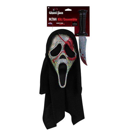 Fun World Ghost Face - Juego de máscara y cuchillos