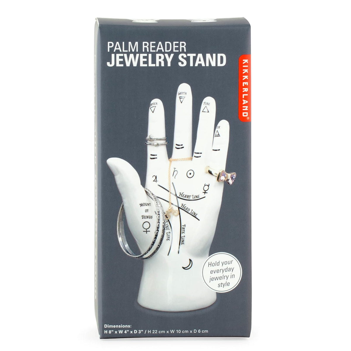 Soporte para joyería Kikkerland JK17 Palm Reader